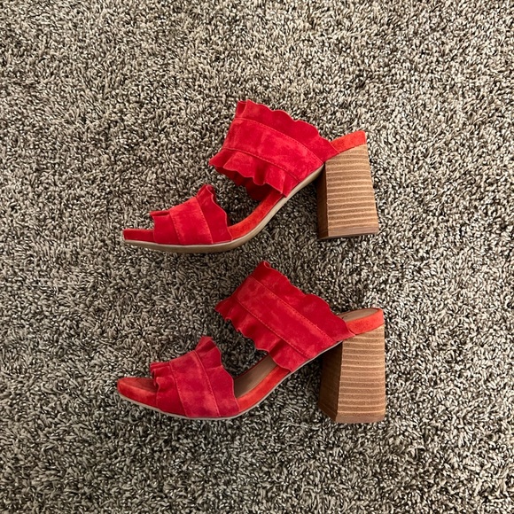 Free People Red Block Heel - Picture 3 of 3